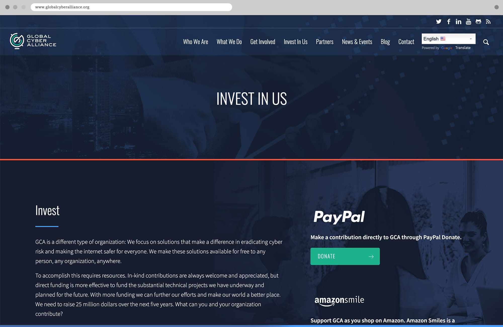 Punch - Global Cyber Alliance "Invest in Us" Page