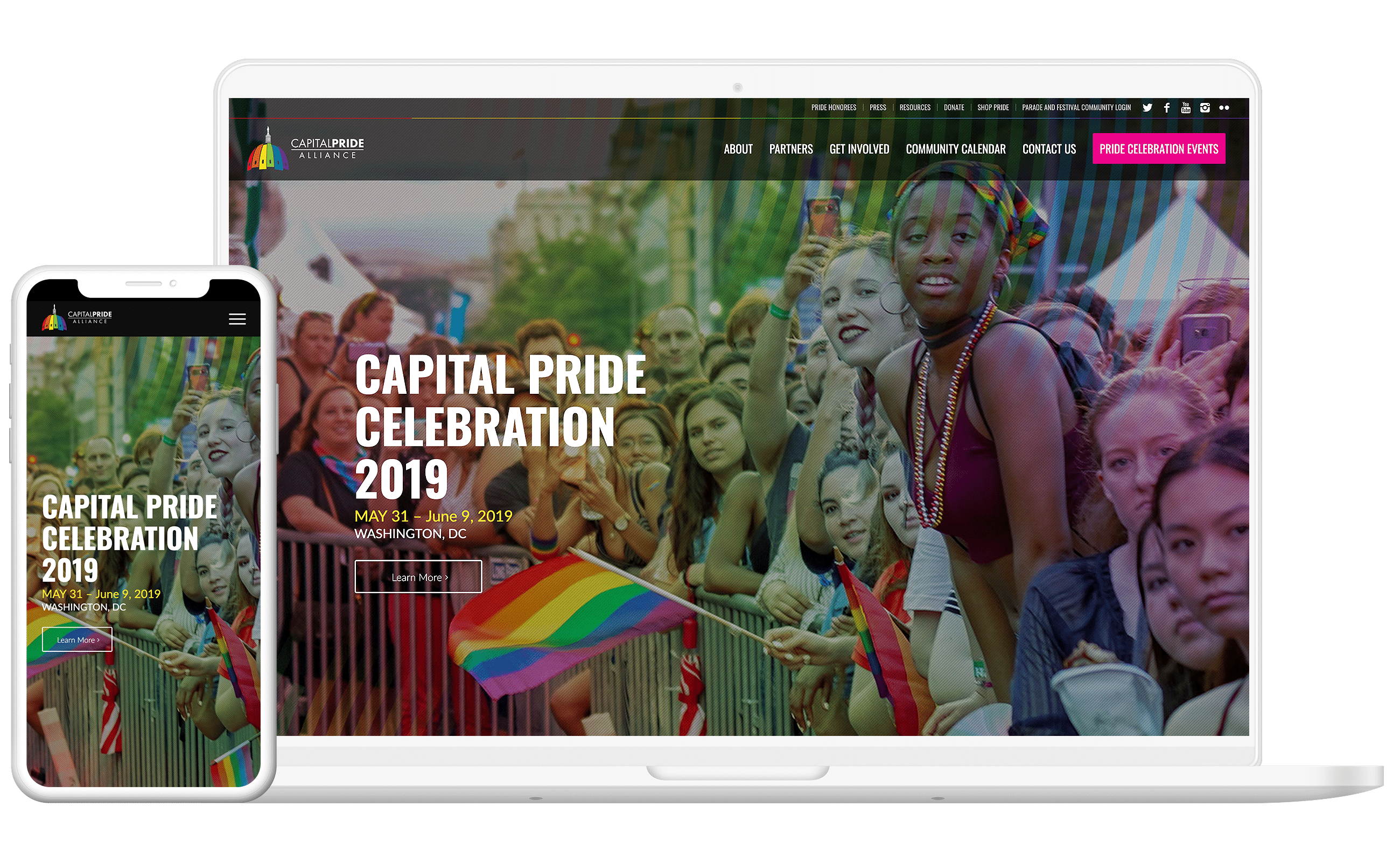 Punch -Capital Pride Website Design in Mobile and Desktop Devices