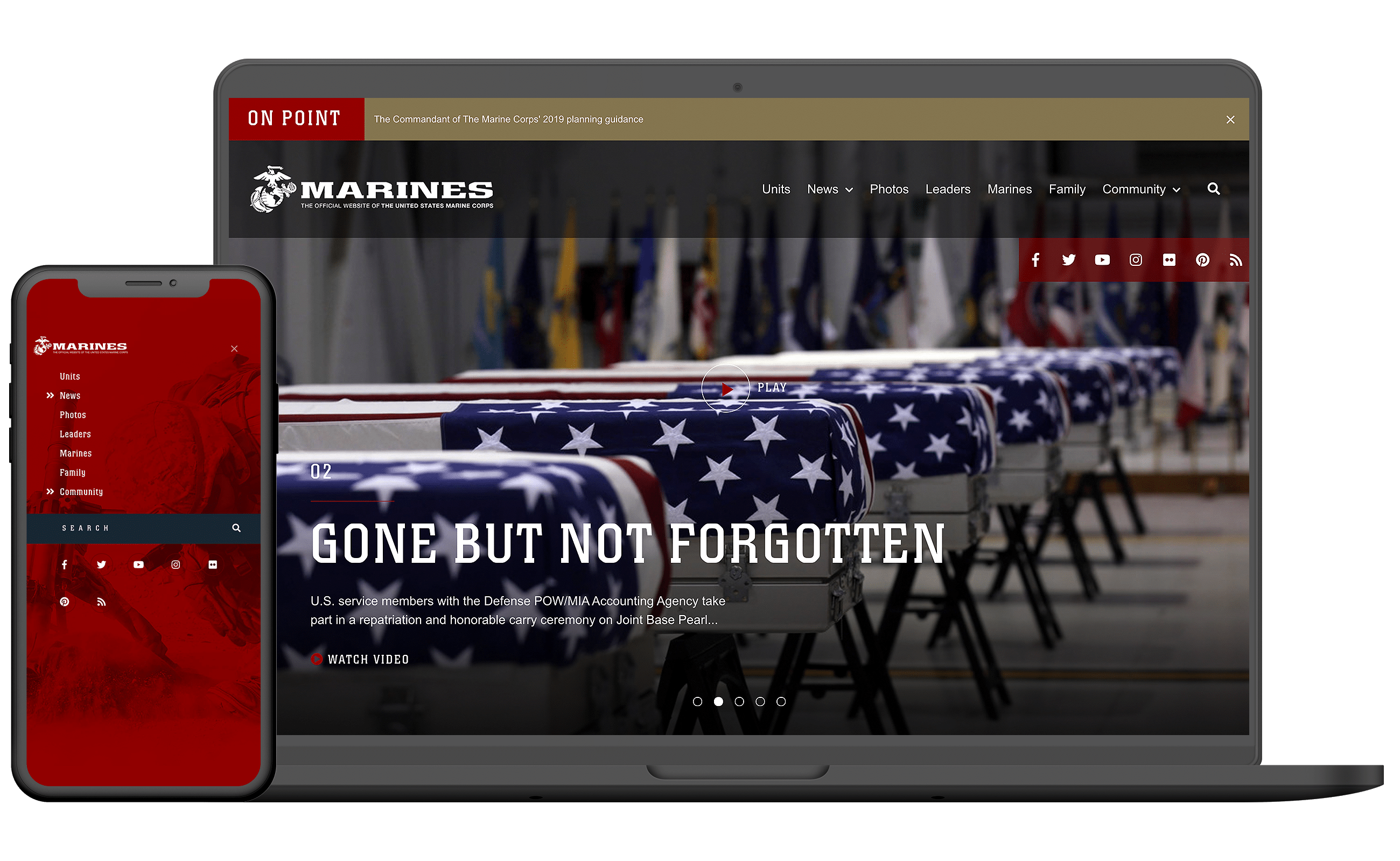 Punch - Marines Website in Desktop and Mobile Devices