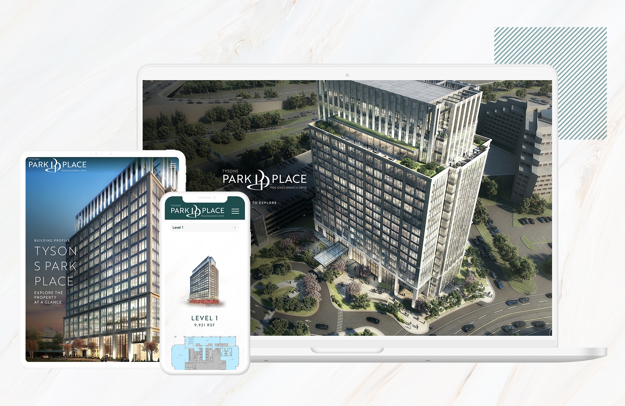 Punch -Tysons Park Place Website in Desktop, Tablet and Mobile Devices