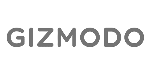 Gizmodo logo with the word "GIZMODO" in gray uppercase letters on a transparent background.