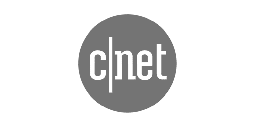 The CNET logo features the word "cnet" in lowercase letters inside a gray circle.