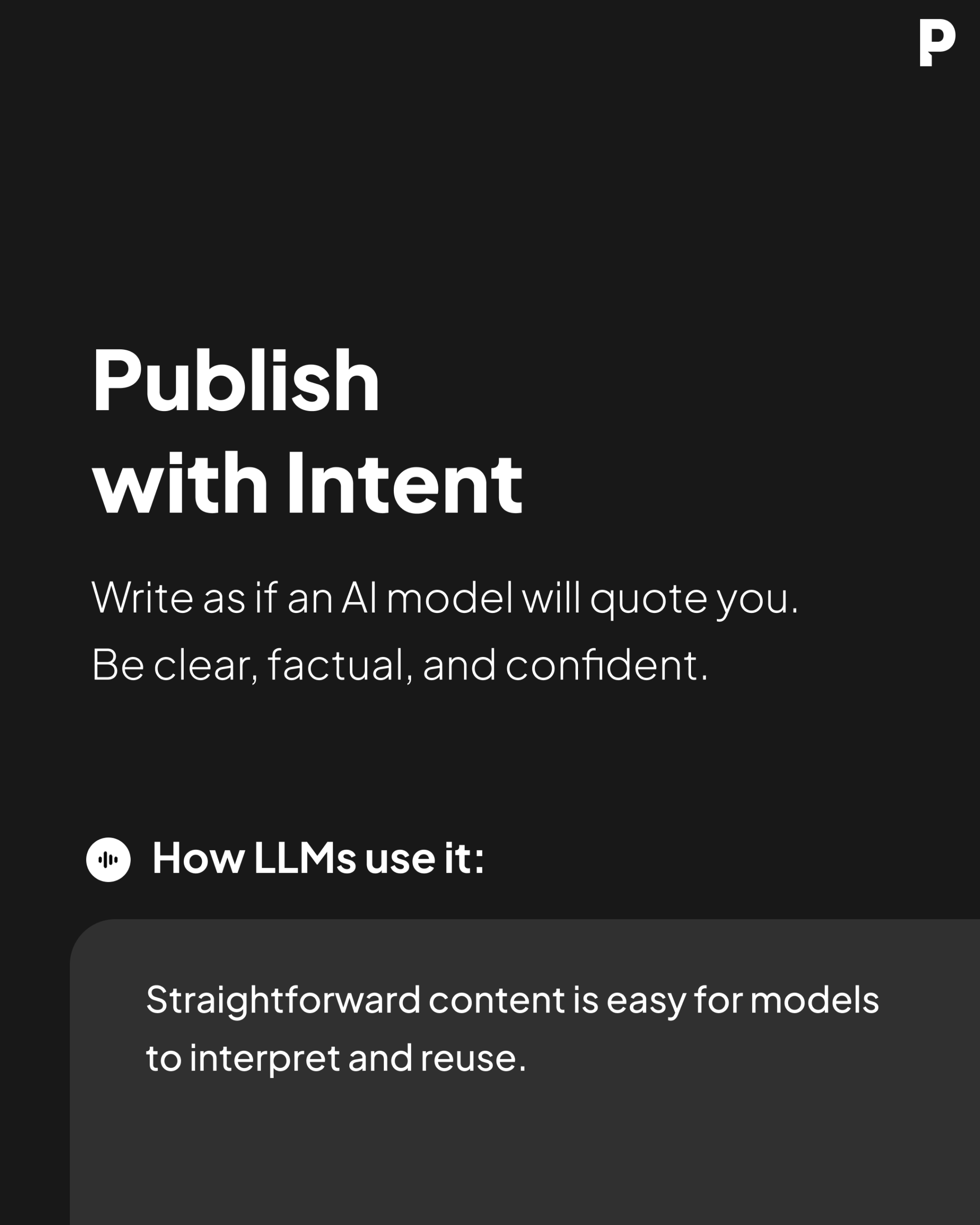 AEO Publish with Intent - Punch