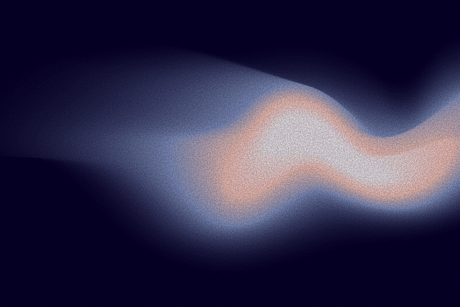 A blurred, abstract image with a wavy light streak against a dark background.